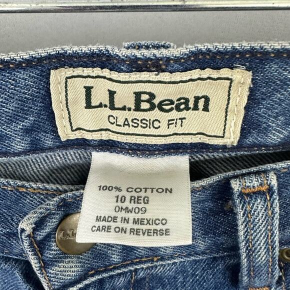 L.L. Bean Womens Medium Wash Straight Leg Classic Fit Jeans Size 10 Regular - Picture 3 of 6